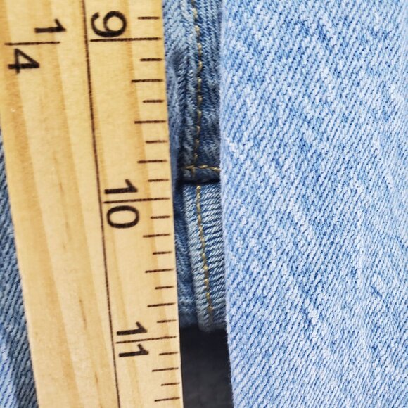 Levis Jeans Womens 24 Blue 501 Premium Big E Straight Ankle Stretch Denim - Picture 12 of 16